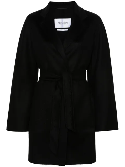 Max Mara belted cashmere midi coat Black 2411011081600