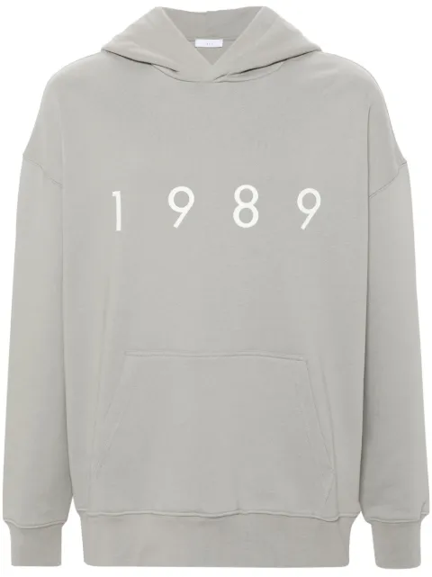 1989 STUDIO 1989-logo cotton hoodie Grey CORE03