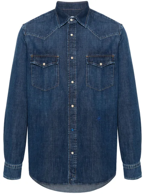 Jacob Cohën logo-embroidered denim shirt Blue UC00214T9734