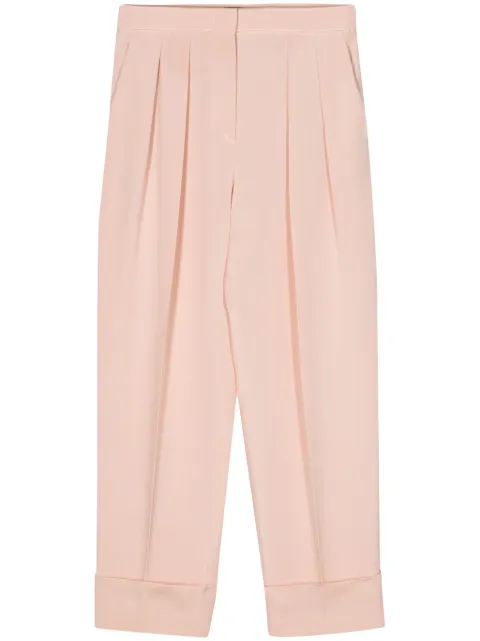 Giorgio Armani glitter-detail silk trousers Pink 4SHPP11KT04SJ