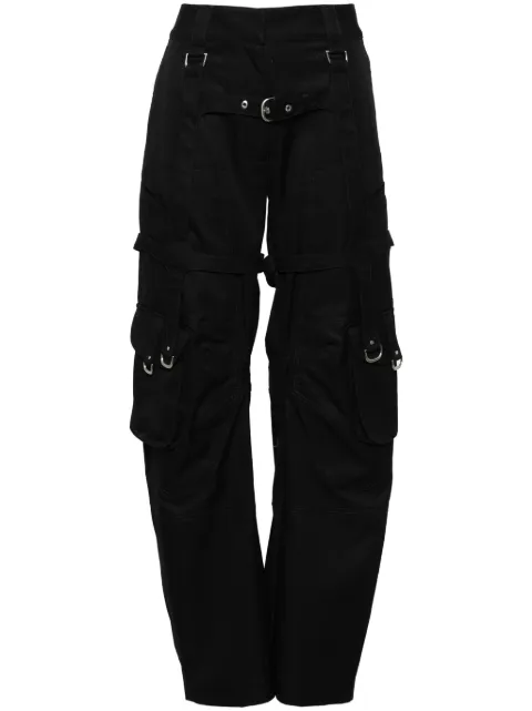 Off-White CO cotton straight-leg trousers Black OWCF019C99FAB0011000
