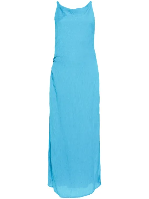 Faithfull Palermo linen-blend maxi dress Blue FF2766TUQ