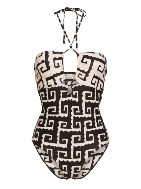 Faithfull Ola halterneck swimsuit Brown FFS419PMZ