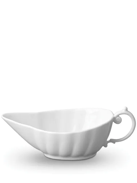 L'Objet Aegean sauce boat (8cm x 20cm) White AG1850
