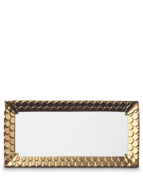 L'Objet Aegean rectangular platter (19cm x 39cm) White AG5900