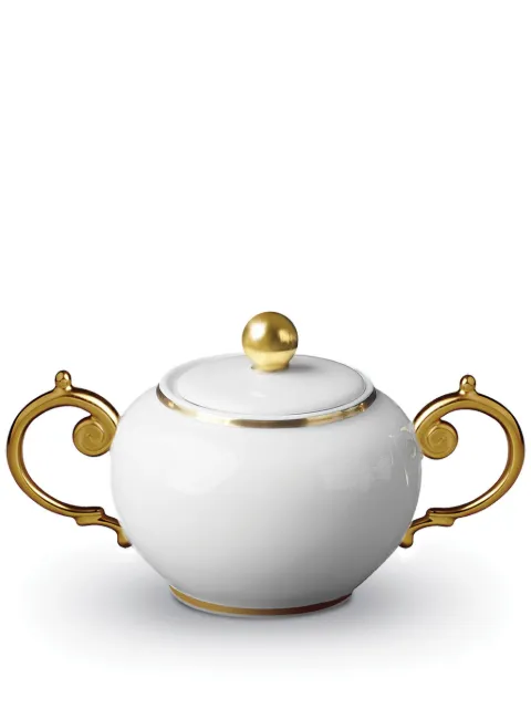 L'Objet Aegean sugar bowl (15cm x 10cm) White AG5750