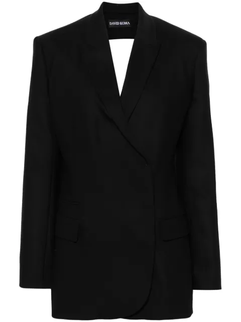 David Koma cut-out detail tailored blazer Black RE24DK01JBLACK