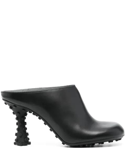 Sunnei 1000Chiodi 105mm leather mules Black SHOWHEE003LTH036