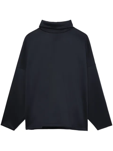 Fear Of God logo-appliqué polo-collar sweatshirt Black FG850217NEO001