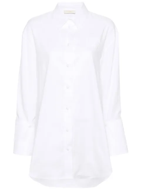 TWINSET logo-patch detachable-cuffs shirt White 241TP2250