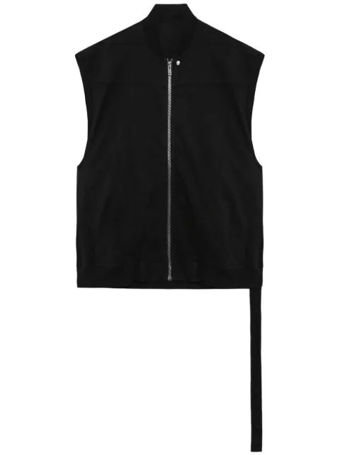 Rick Owens DRKSHDW zip-up cotton vest Black DS01D1118RIG