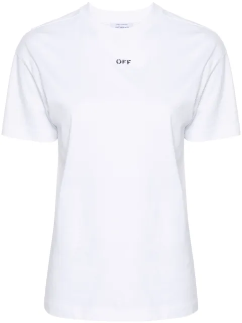 Off-White Diag-stripe cotton T-shirt White OWAA089S24JER0090101