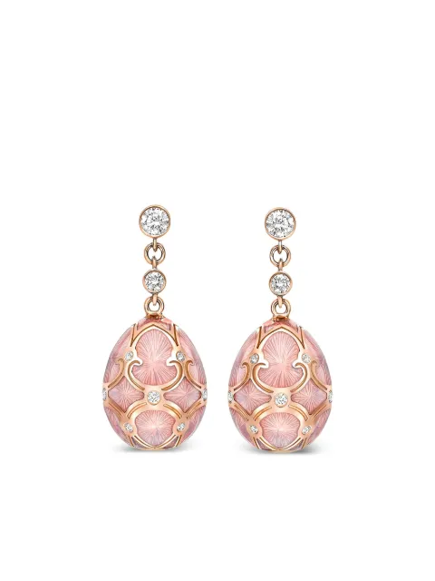 Fabergé 18kt rose gold Heritage Egg diamonds drop earrings Pink 387EA1446