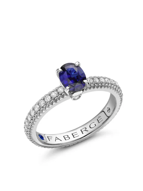 Fabergé 18kt white gold Colours Of Love sapphire and diamond ring Blue 831RG1645