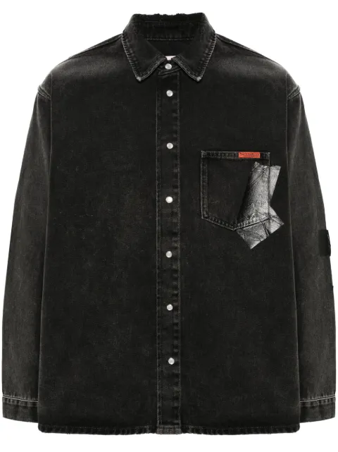 Martine Rose tape-embellished denim jacket Black MRSS24224