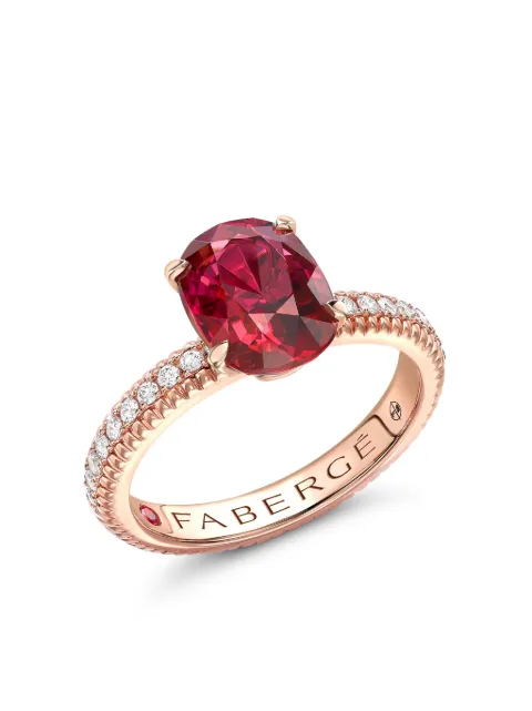 Fabergé 18kt rose gold Colours of Love ruby and diamond ring Red 831RG3495