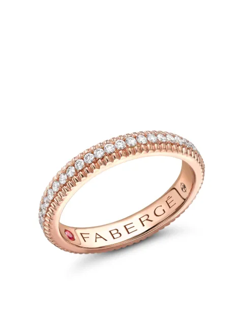Fabergé 18kt rose gold Colours of Love diamonds fluted eternity ring Gold 847RG1748