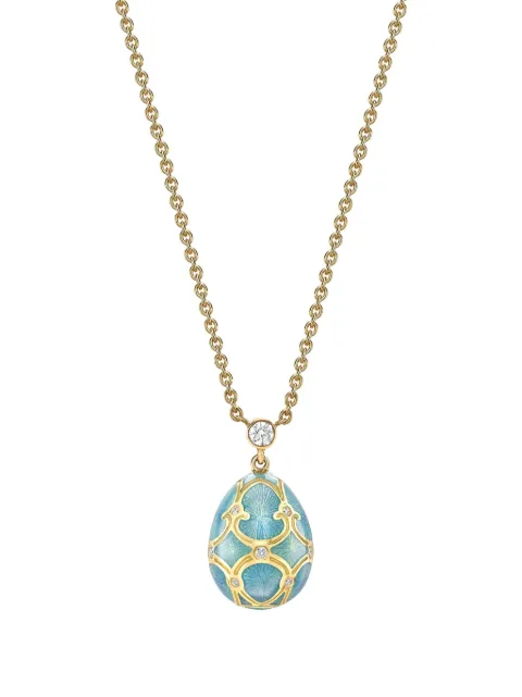 Fabergé 18kt yellow gold Heritage Petite Egg diamonds pendant necklace Gold 1152FP1348