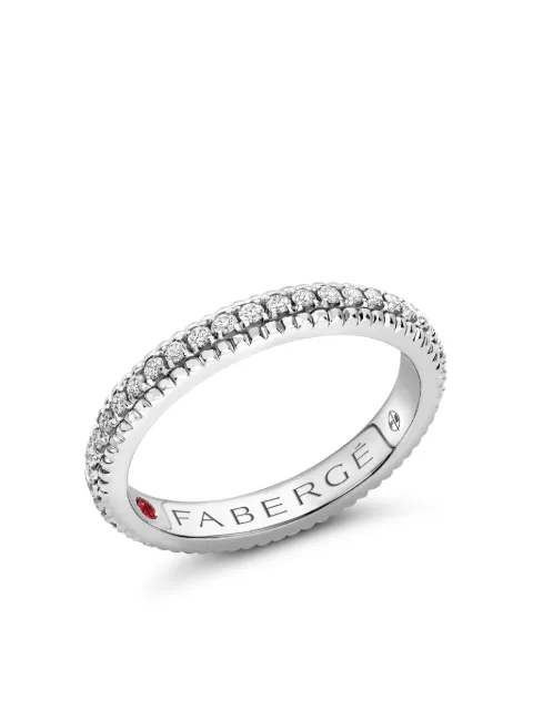 Fabergé 18kt white gold Colours Of Love diamond eternity ring Silver 847RG1750