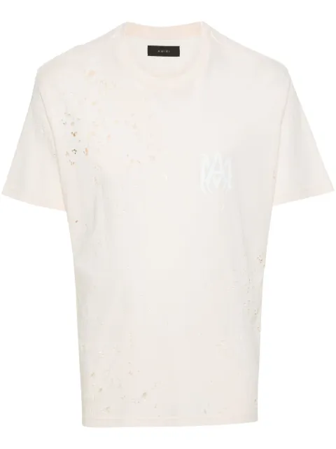 AMIRI Shotgun logo-print T-shirt Neutrals AMJYTE1029