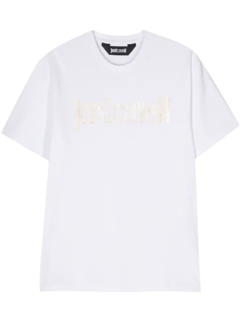 Just Cavalli logo-print cotton T-shirt White 76OAHG15CJ318