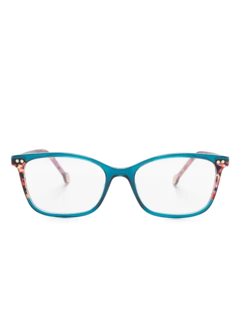Carolina Herrera logo-engraved square-frame glasses Pink HER0246