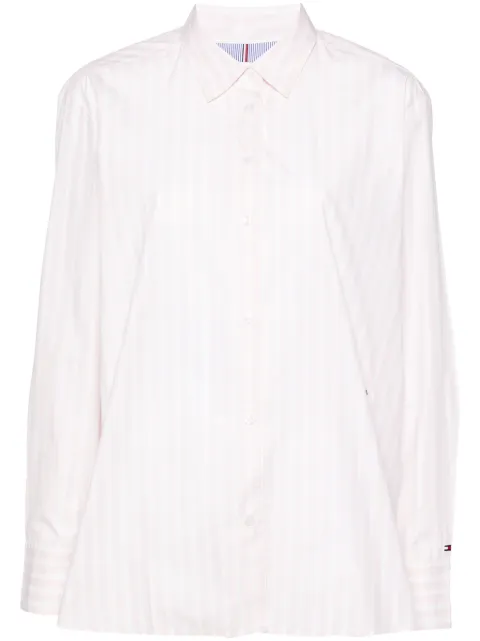 Tommy Hilfiger striped poplin shirt White WW0WW41854