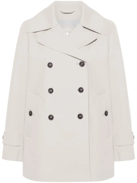 Save The Duck Sofi logo-appliqué trench coat Grey D31600WGRIN18