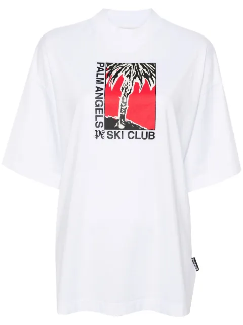 Palm Angels Palm Ski Club cotton T-shirt White PWAA017R24JER002