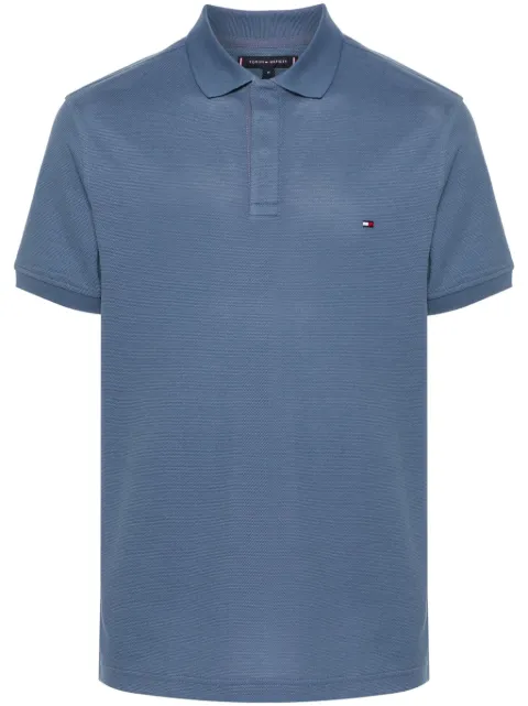 Tommy Hilfiger logo-embroidered polo shirt Blue MW0MW34775C9T