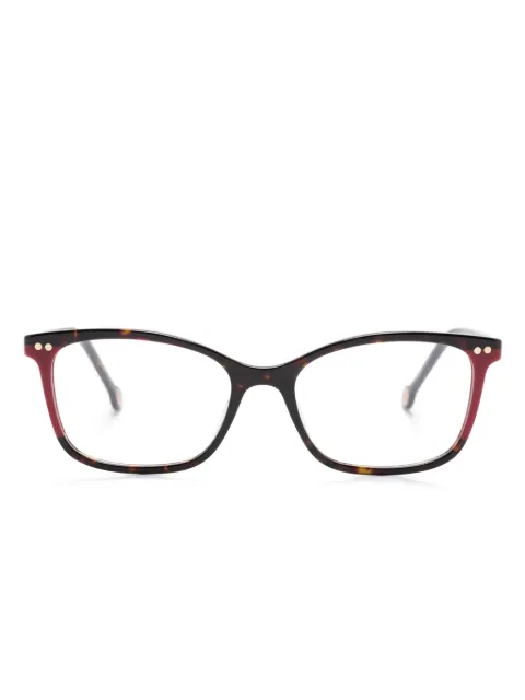 Carolina Herrera tortoiseshell square-frame glasses Brown HER0246