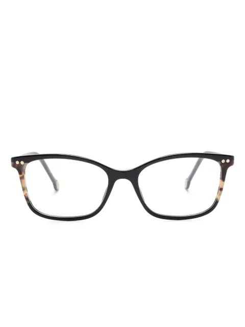 Carolina Herrera tortoiseshell-effect square-frame glasses Black HER0246