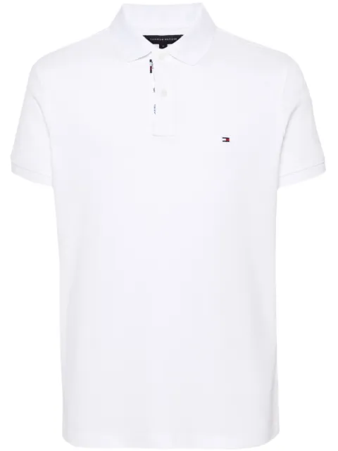Tommy Hilfiger logo-embroidered polo shirt White MW0MW34738