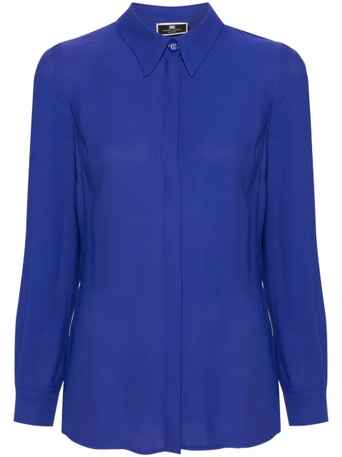 Elisabetta Franchi chain-link crepe blouse Blue CA02241E2