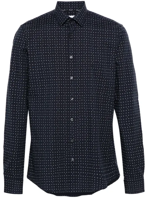 Calvin Klein geometric-print cotton shirt Blue K10K112298