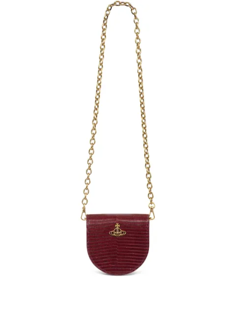 Vivienne Westwood Lizard saddle crossbody bag Red 43030005UL004FLA