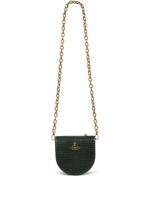 Vivienne Westwood Lizard saddle crossbody bag Green 43030005UL004FLA