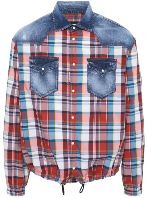 DSQUARED2 panelled cotton shirt Blue S71DM0702S78603
