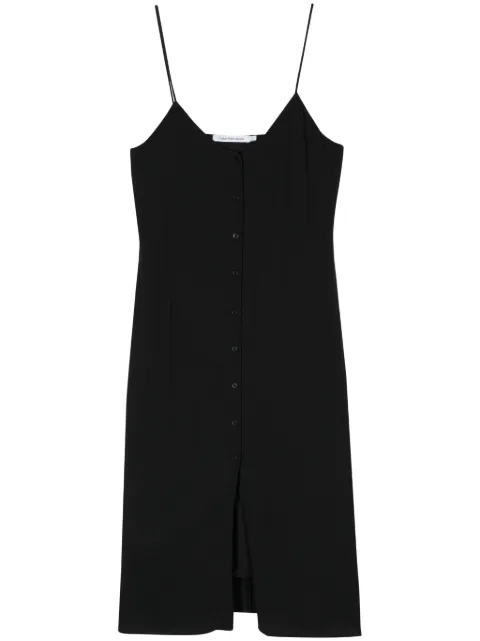 Calvin Klein Jeans logo-print buttoned midi dress Black J20J223061