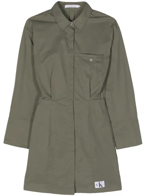 Calvin Klein Jeans long-sleeve shirt dress Green J20J222533