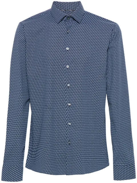 Calvin Klein geometric-print cotton shirt Blue K10K112311