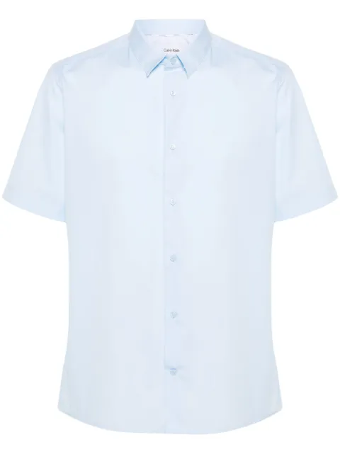 Calvin Klein monogram-embroidered cotton shirt Blue K10K109440