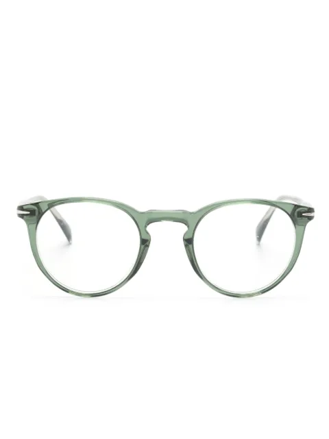Eyewear by David Beckham transparent round-frame glasses Green DB1139