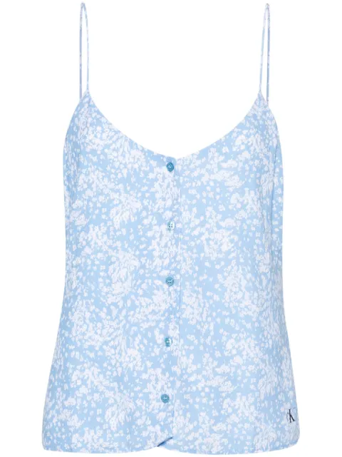 Calvin Klein Jeans floral-print crepe blouse Blue J20J223133