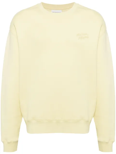 Maison Kitsuné logo-embroidered cotton sweatshirt Yellow MM00315KM0307A