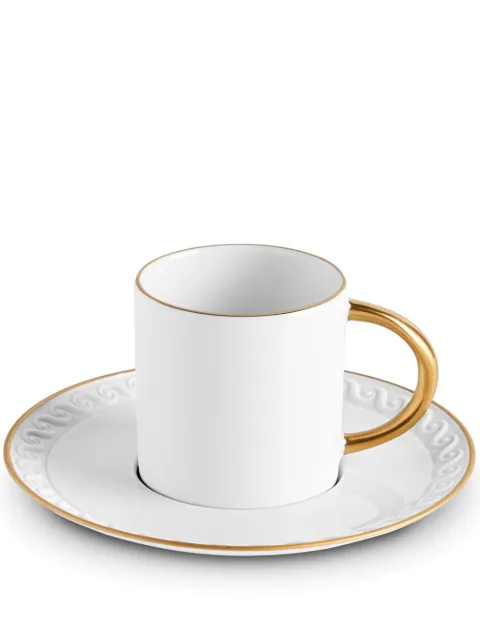 L'Objet Neptune espresso cup and saucer White NP255