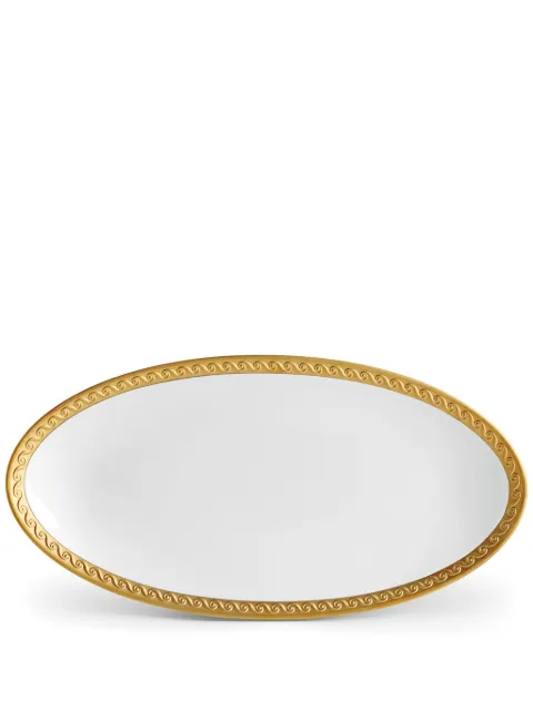 L'Objet Neptune small oval platter White NP265
