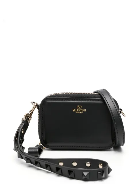 Valentino Garavani Rockstud leather crossbody wallet Black YP0U85ZBP