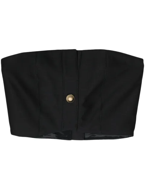 Rokh Tube strapless cropped top Black R24SF009WS