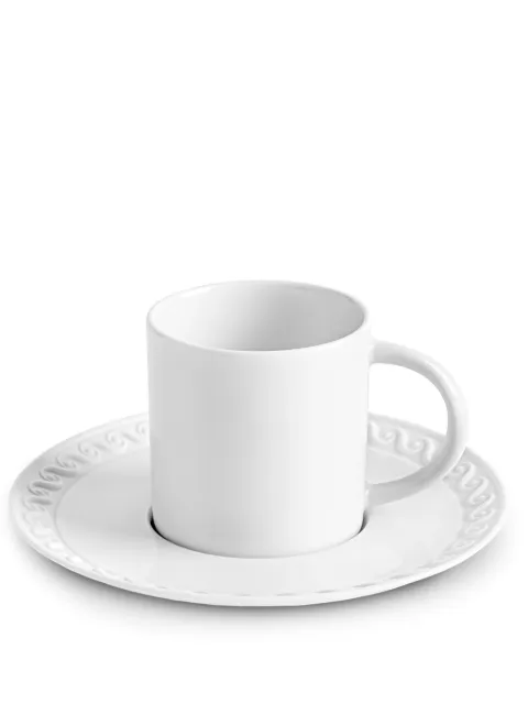 L'Objet Neptune espresso cup and saucer White NP155